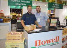 Howell Farming from North Carolina produce and export sweet potatoes. On the right is Danny Beasly with their UK based client Daniel Badger.
